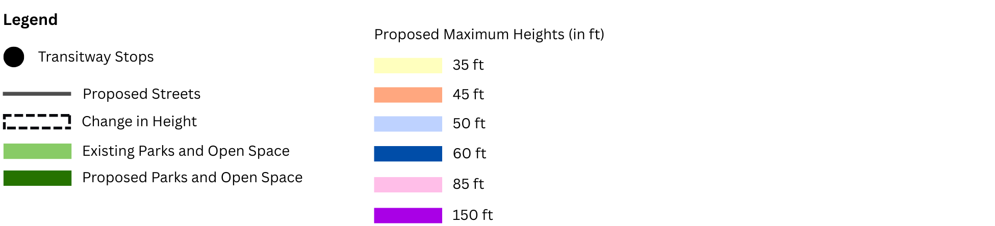 Building Heights Legend