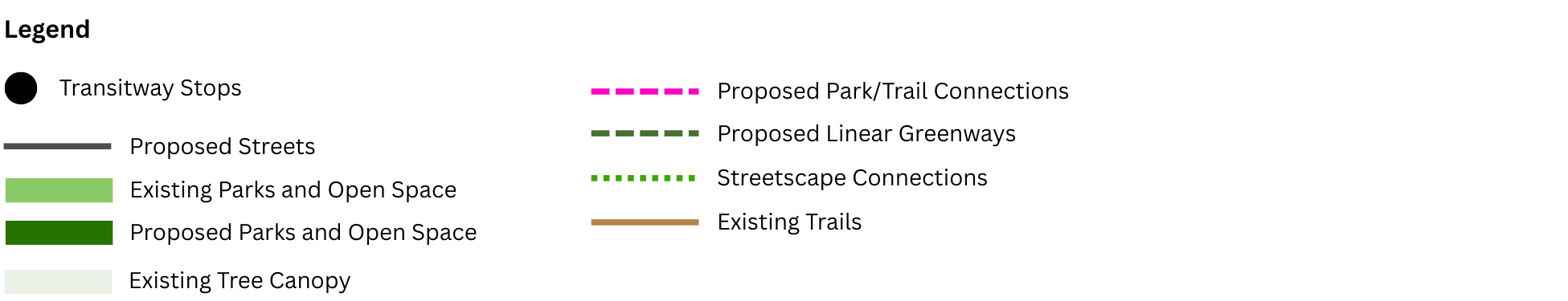 Parks and Open Space Legend